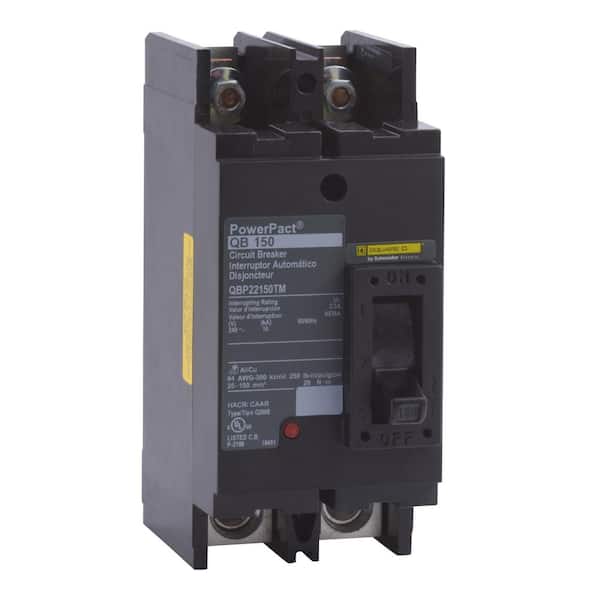 PowerPact 150 Amp 10kA 2-Pole Q-Frame Molded Case Circuit Breaker