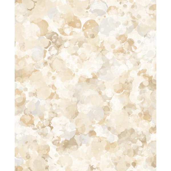Unbranded Atmosphere Collection Ochre/Beige Bubble Up Non-Pasted Non-Woven Paper Wallpaper Roll (Covers 57 sq. ft.)
