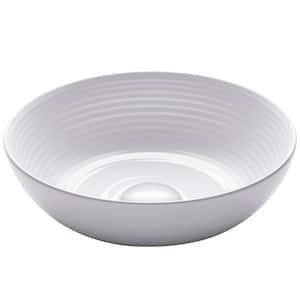 Viva 13 in. Round Porcelain Ceramic Vessel Sink in White
