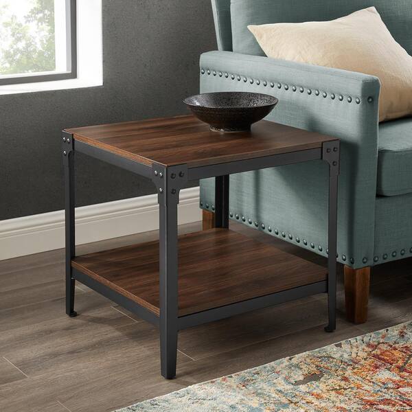 Set of 2 Side Table in Walnut 