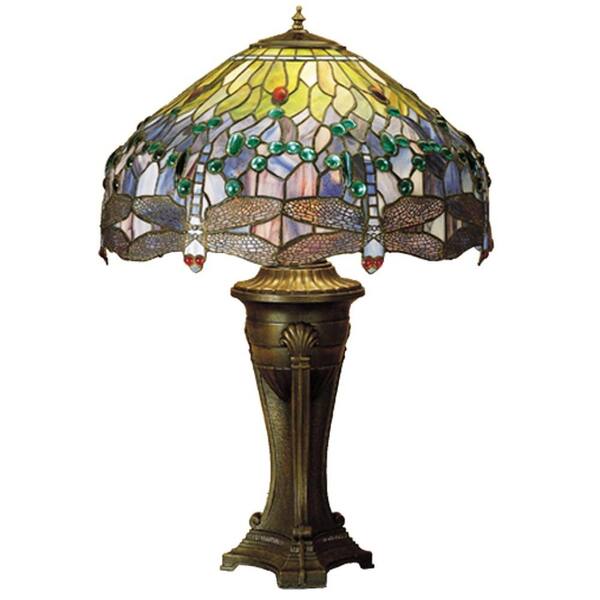 Illumine 3 Tiffany Hanginghead Dragonfly Table Lamp