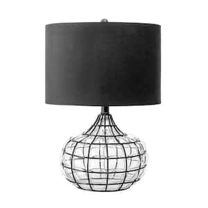Newburgh 20 in. Black Contemporary Table Lamp with Shade