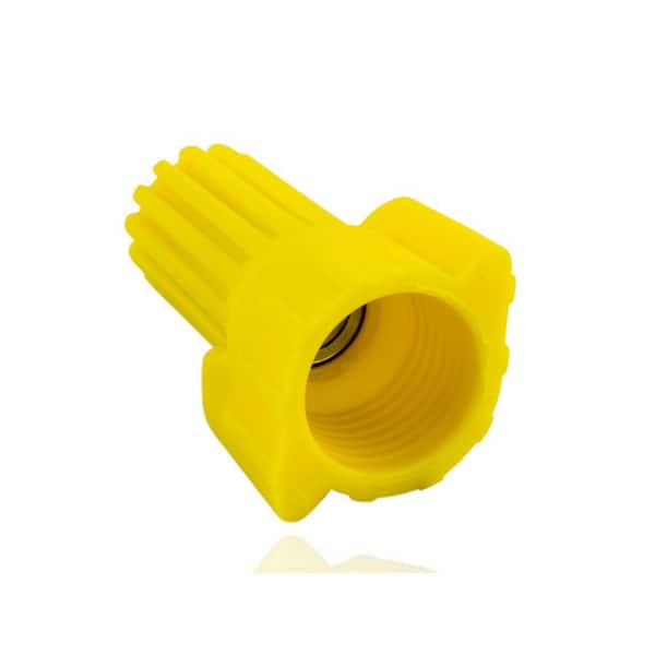 10mm screw on 100 PACK WWN YELLOW WINGED twist on connector  10 to 18 AWG 