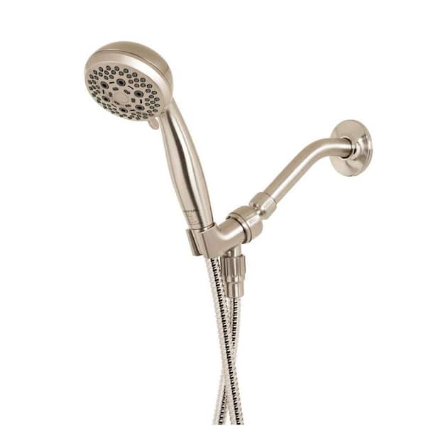 Glacier Bay 6-Spray 3.5 in. Single Wall Mount Handheld Adjustable Shower Head in Brushed Nickel