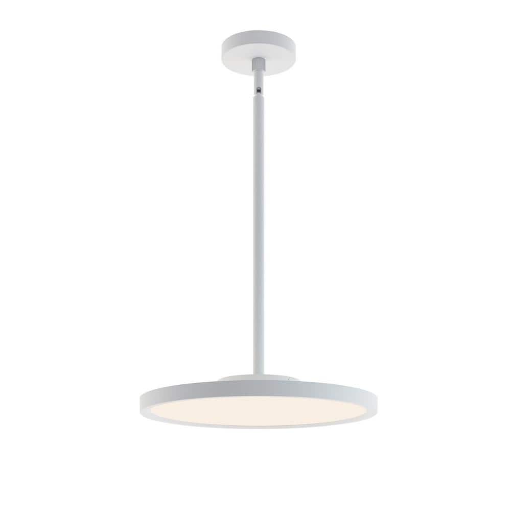 AFX Edge Round Large Integrated LED White Shaded Pendant