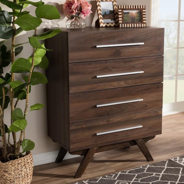 Baxton Studio Auburn 4 Drawer Brown Chest 28862 8002 HD The Home