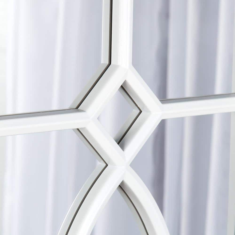 Cassat Full-Length White Windowpane Wall Accent Mirror