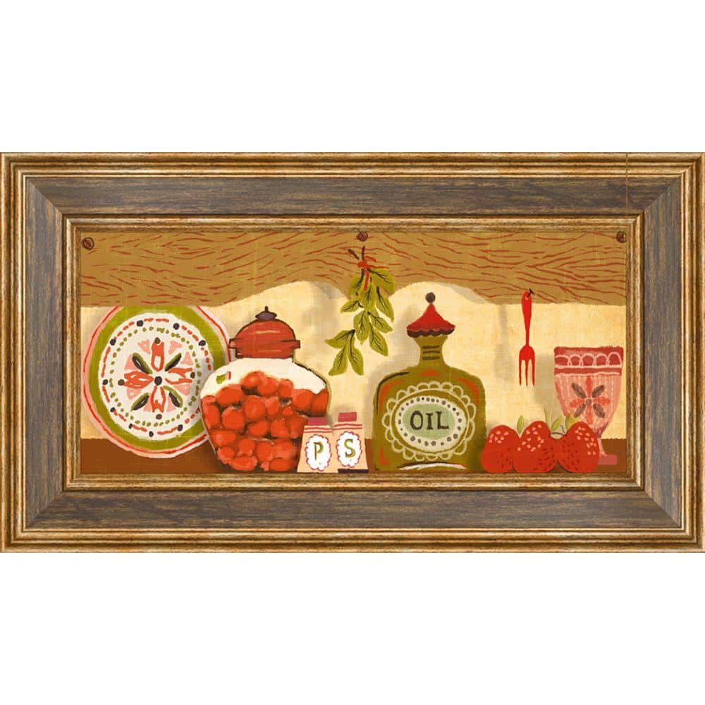 18.5 in. x 10.5 in. Kitchen Shelf A Framed Wall Art