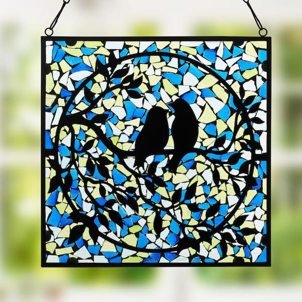 Stained hotsell Glass The Green Lovebirds