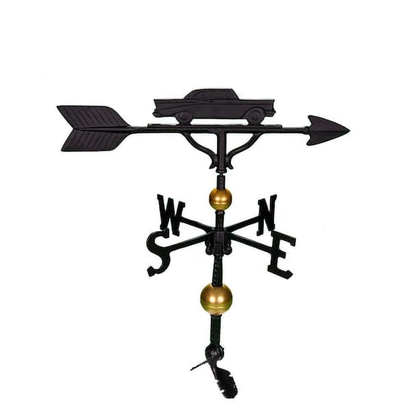Montague Metal Products 32 in. Deluxe Black Classic Car Weathervane