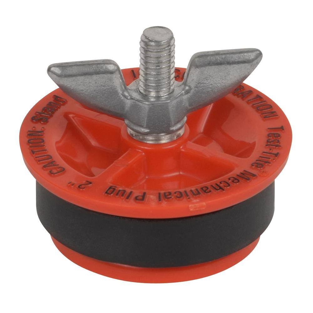 IPS Test-Tite 2-Inch Pipe Test Plug With Metal Wing Nut – Plumbing Pressure Test Tool – Part 88387