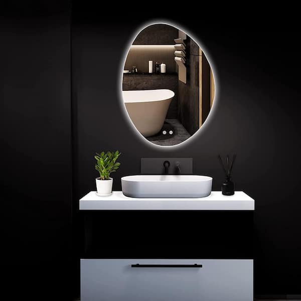 Asymmetric Irregular Shape Pebble Mirror Beveled Wall Mirror Tear