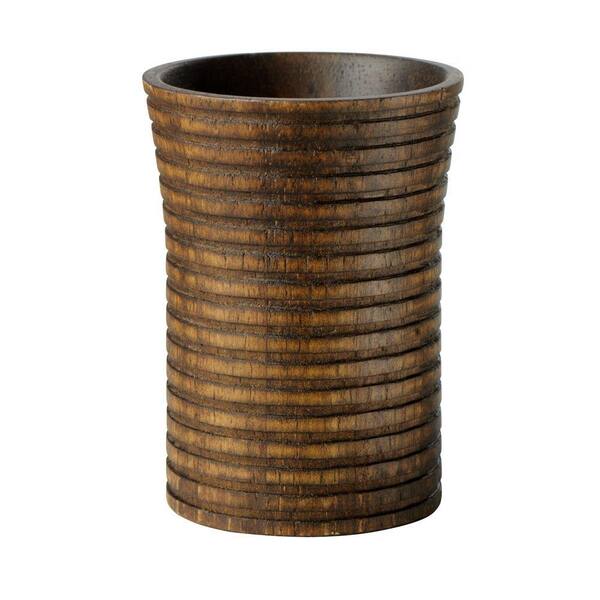 Home Decorators Collection Eko 2-3/4 in. W Tumbler in Ribbed Wood