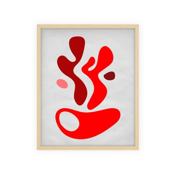 Unbranded Abstract Nature Shapes Framed Abstract Art Print 22 in. x 18 in.