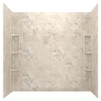 Ovation 32 in. x 60 in. x 59 in. 5-Piece Glue-Up Alcove Bath Wall Set in Celestial Marble