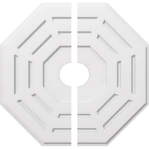 1 in. P X 12 in. C X 30 in. OD X 5 in. ID Westin Architectural Grade PVC Contemporary Ceiling Medallion, Two Piece