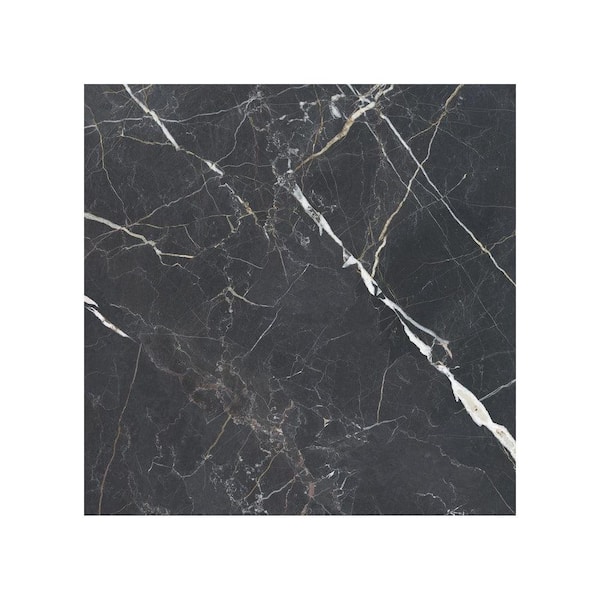 Splendor 48 in. x 48 in. Matte Charcoal Black Porcelain Sqaure Veining Large Format Tile (15.5 sq ft/case)-1 Pack
