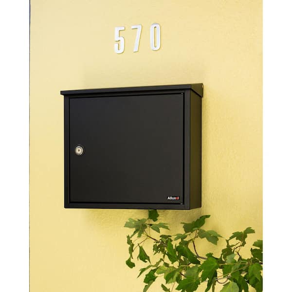 Allux 400 Black Wall Mount Locking Mailbox