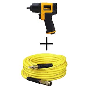 3/8 in. Pneumatic Impact Wrench and 50 ft. x 1/4 in. Air Hose