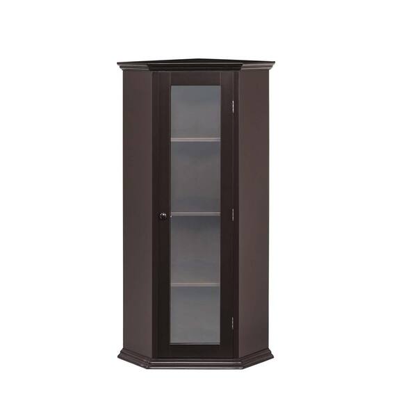 16.1 in. W x 16.1 in. D x 42.4 in. H Brown MDF Freestanding Linen ...
