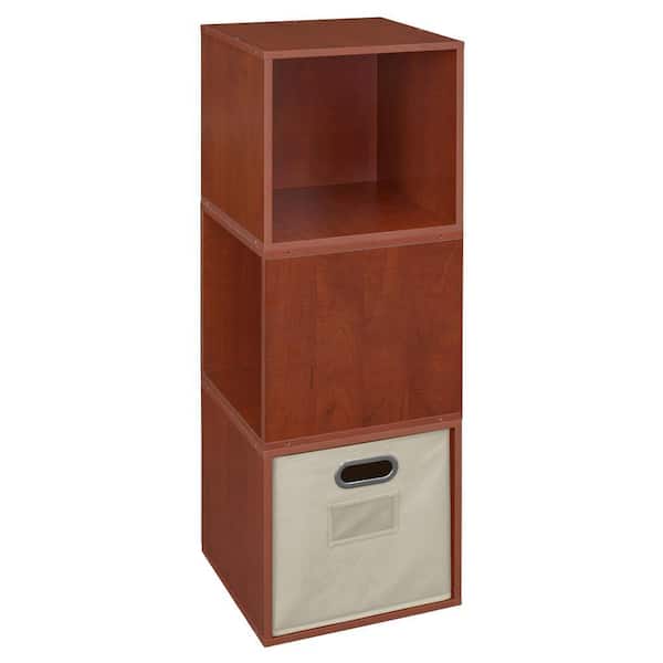 Regency 39 in. H x 13 in. W x 13 in. D Cherry Wood 4-Cube Organizer