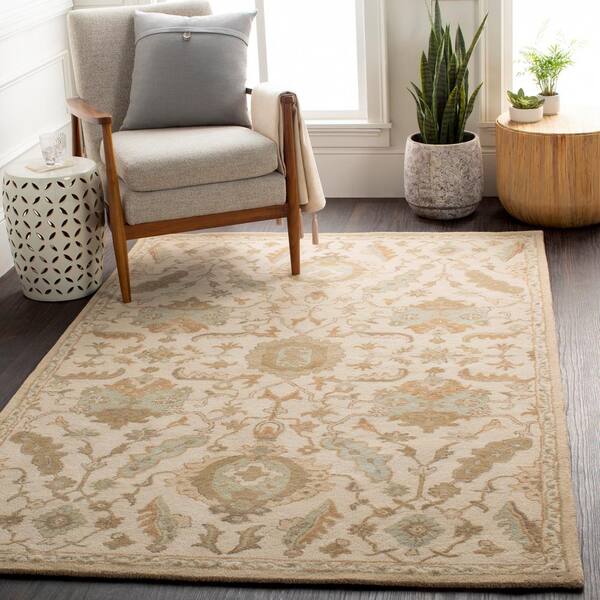 Ivory Artful Indoor Area Rug Carpet 1/2"Thick Living Room Dining Room Many Sizes 