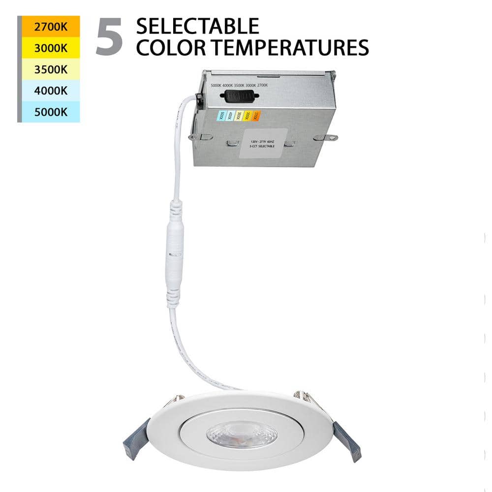 White Glass 4.73" LED Recessed Lighting Kit