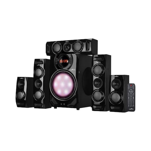 5.1 Channel Surround Sound Bluetooth Speaker System in Black