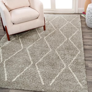 Concord Global Ocean Marrakech Silver Shag Rug 3' 3 x 4' 7