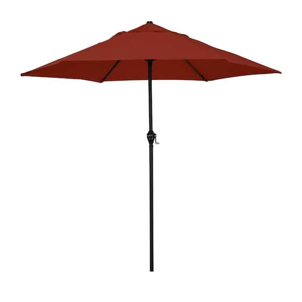 9 ft. Steel Market Push Tilt Patio Umbrella in Polyester Brick