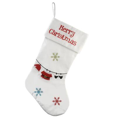 Amscan 13.5 in. Striped Christmas Fuzzy Socks (2-Count, 4-Pack) 397636 -  The Home Depot