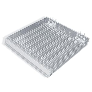 8-Compartment Clear Tray with Flip Front C-Channel for Pegboard/Slatwall/Counter (2-Pack)