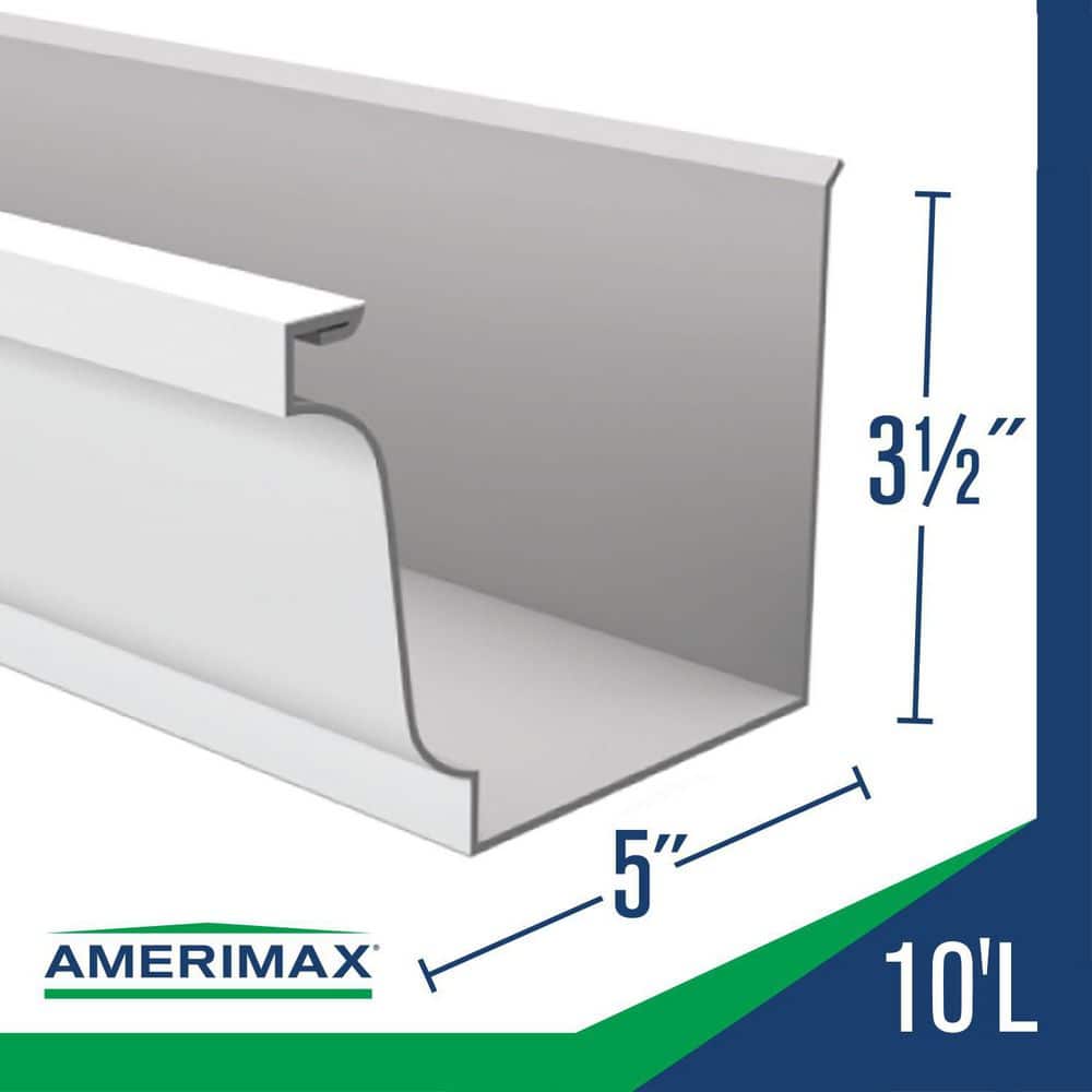 2PACK..Amerimax Home Products 5 in. x 10 ft. White Aluminum K-Style Gutter