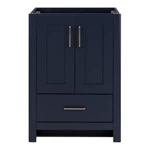 Westcourt 24 in. W x 22 in. D x 34 in. H Bath Vanity Cabinet without Top in Blue