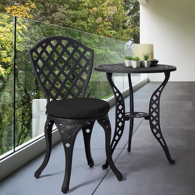 Round Outdoor Cushions Patio Furniture The Home Depot Round Outdoor Cushions Patio, Bistro Set Chair Pads