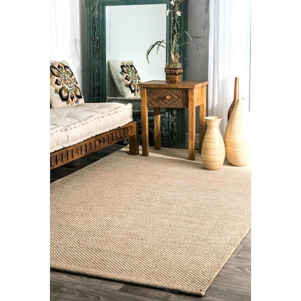 Wisniewski Solid Beige Doormat 3 ft. x 5 ft. Area Rug