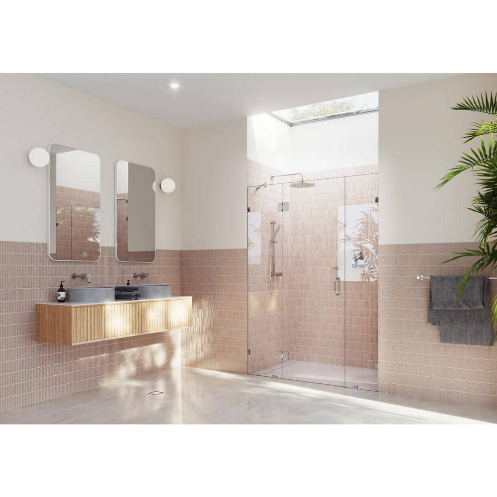 Stellar Frameless Polished Chrome Glass 3 Panel Shower Door