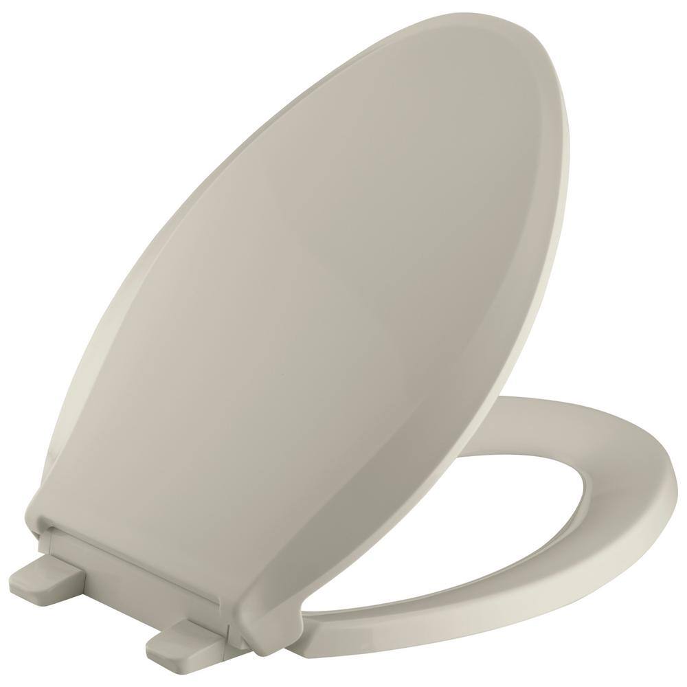 K-4684-K4 Glenbury with Quick-Release Hinges elongated toilet seat CASHMERE 