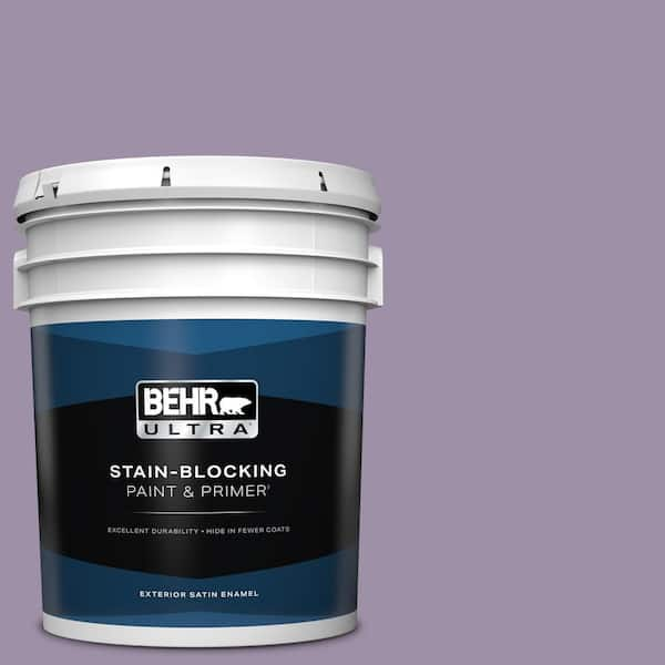 BEHR ULTRA 5 gal. #S100-4 Ancestry Violet Satin Enamel Exterior Paint & Primer