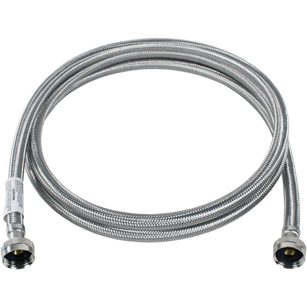 8-Foot Stainless Steel Braided Washing Machine Hose