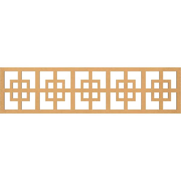 Ekena Millwork Cambridge Fretwork 0.25 in. D x 47 in. W x 12 in. L MDF Wood Panel Moulding