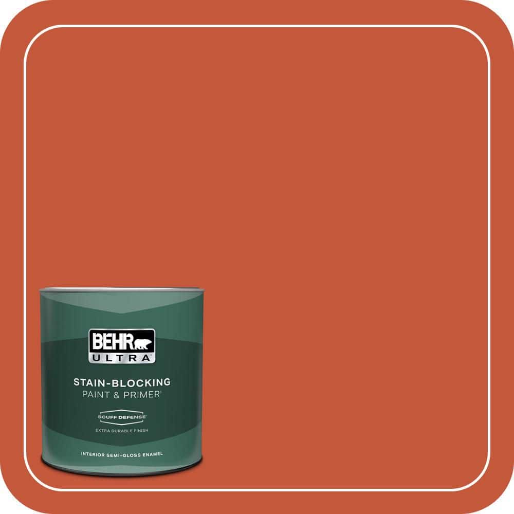 1 qt. #BIC-31 Fire Coral Extra Durable Semi-Gloss Enamel Interior Paint & Primer product image for price tracking