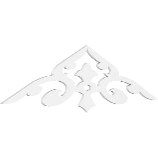 Ekena Millwork 1 in. x 72 in. x 18 in. (6/12) Pitch Whitman Gable Pediment Architectural Grade PVC Moulding