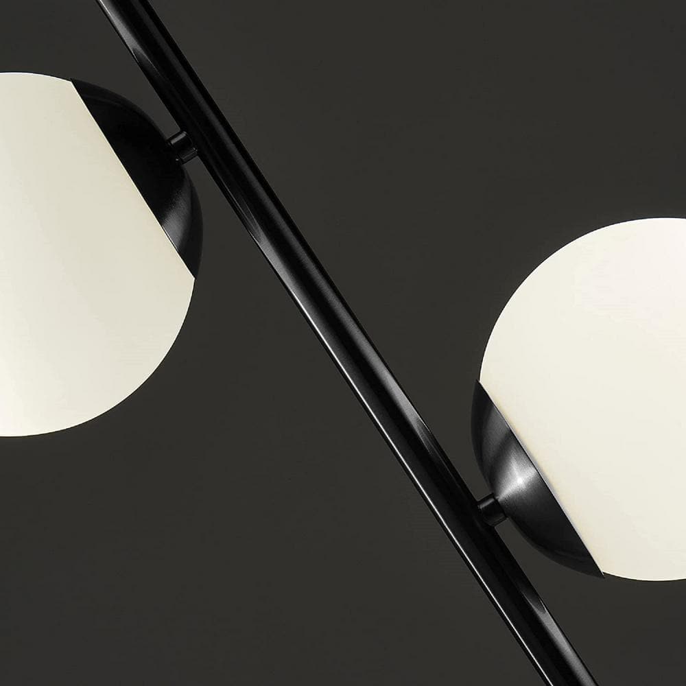 Brightech Sphere Kids 65" Black LED Floor Lamp with Frosted Globes