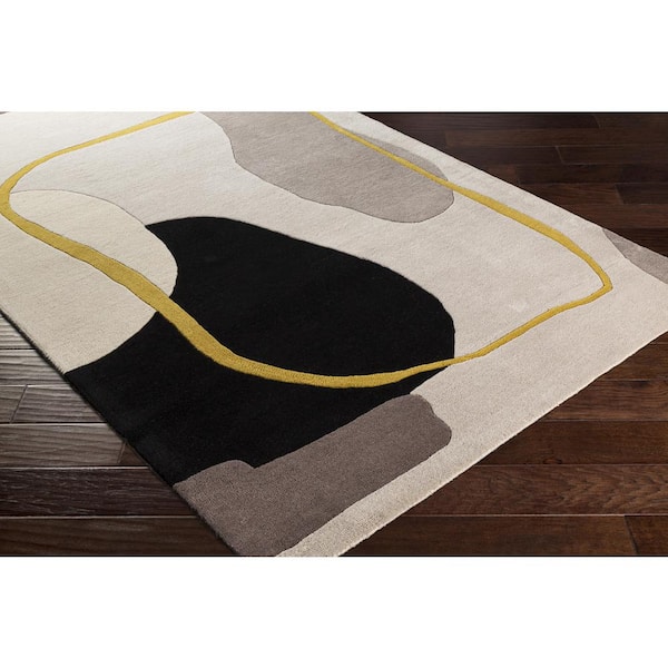 Queens Gray Modern 2 ft. x 3 ft. Indoor Area Rug