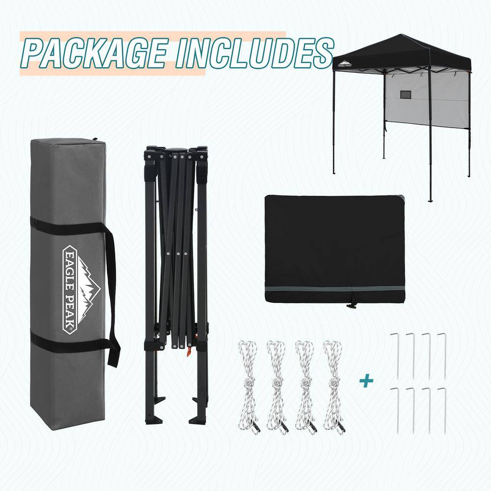 Eagle Peak 6x4 Black and Gray Adjustable Outdoor Canopy Tent
