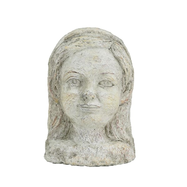 White Cement Garden Statue