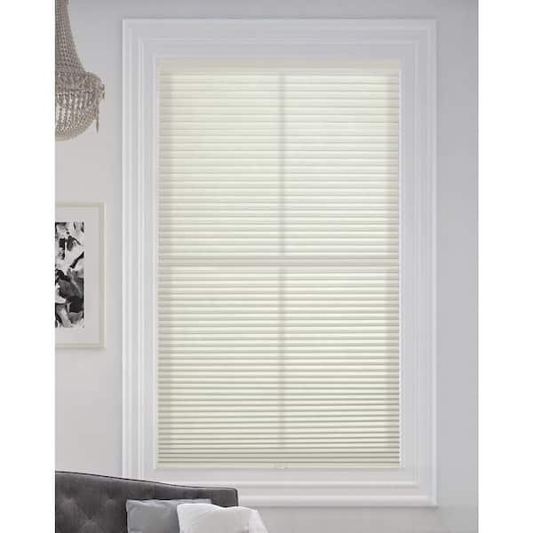 BlindsAvenue Winter White Cordless Light Filtering Fabric Cellular Shade 9/16 in. Single Cell 23 in. W x 48 in. L