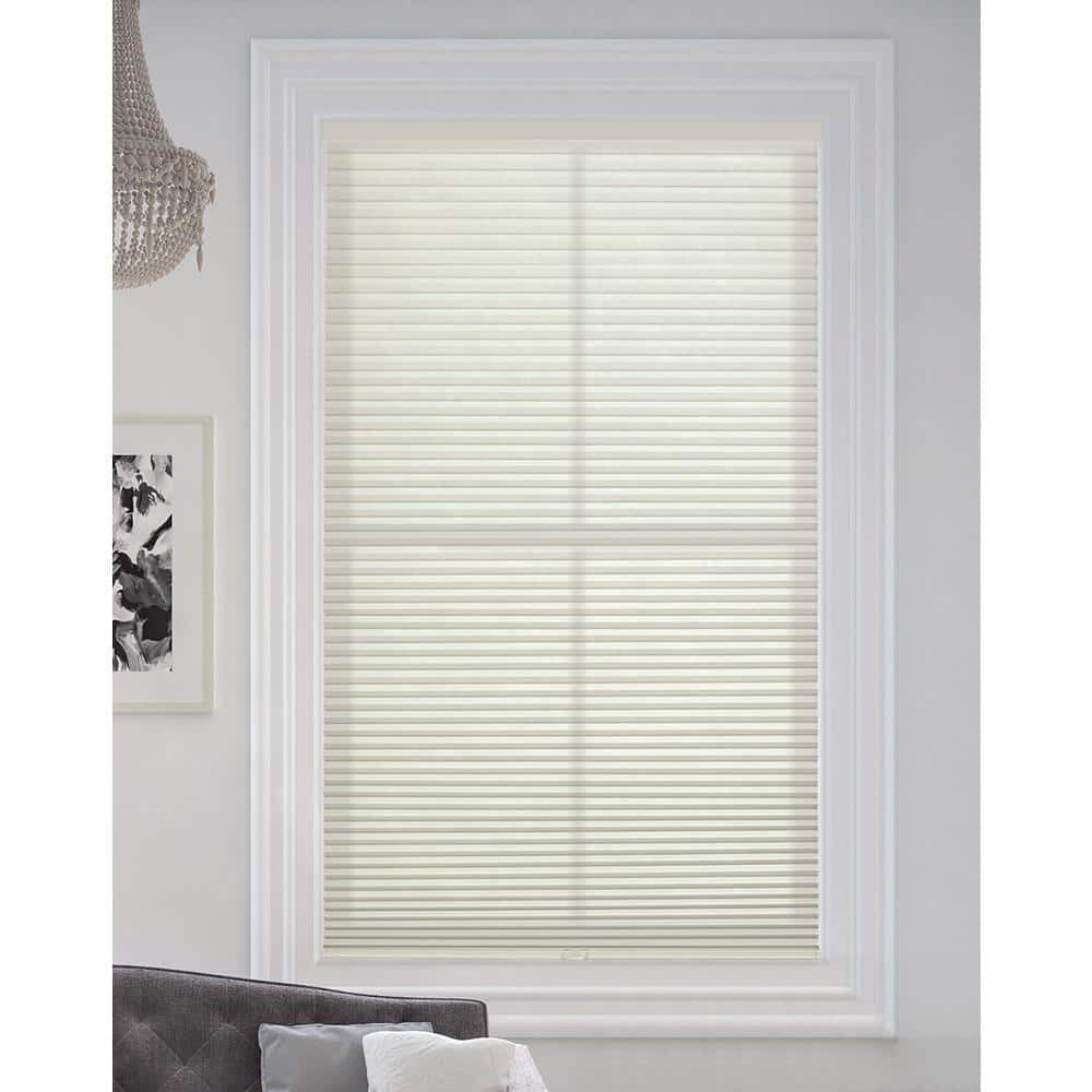 UPC 196201000052 product image for Winter White Cordless Light Filtering Fabric Cellular Shade 9/16 in. Single Cell | upcitemdb.com