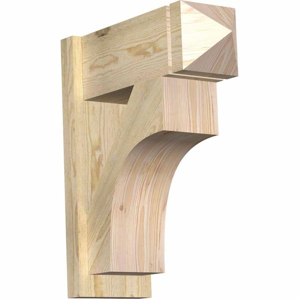 Ekena Millwork 8 in. x 24 in. x 20 in. Douglas Fir Westlake Arts and Crafts Rough Sawn Outlooker